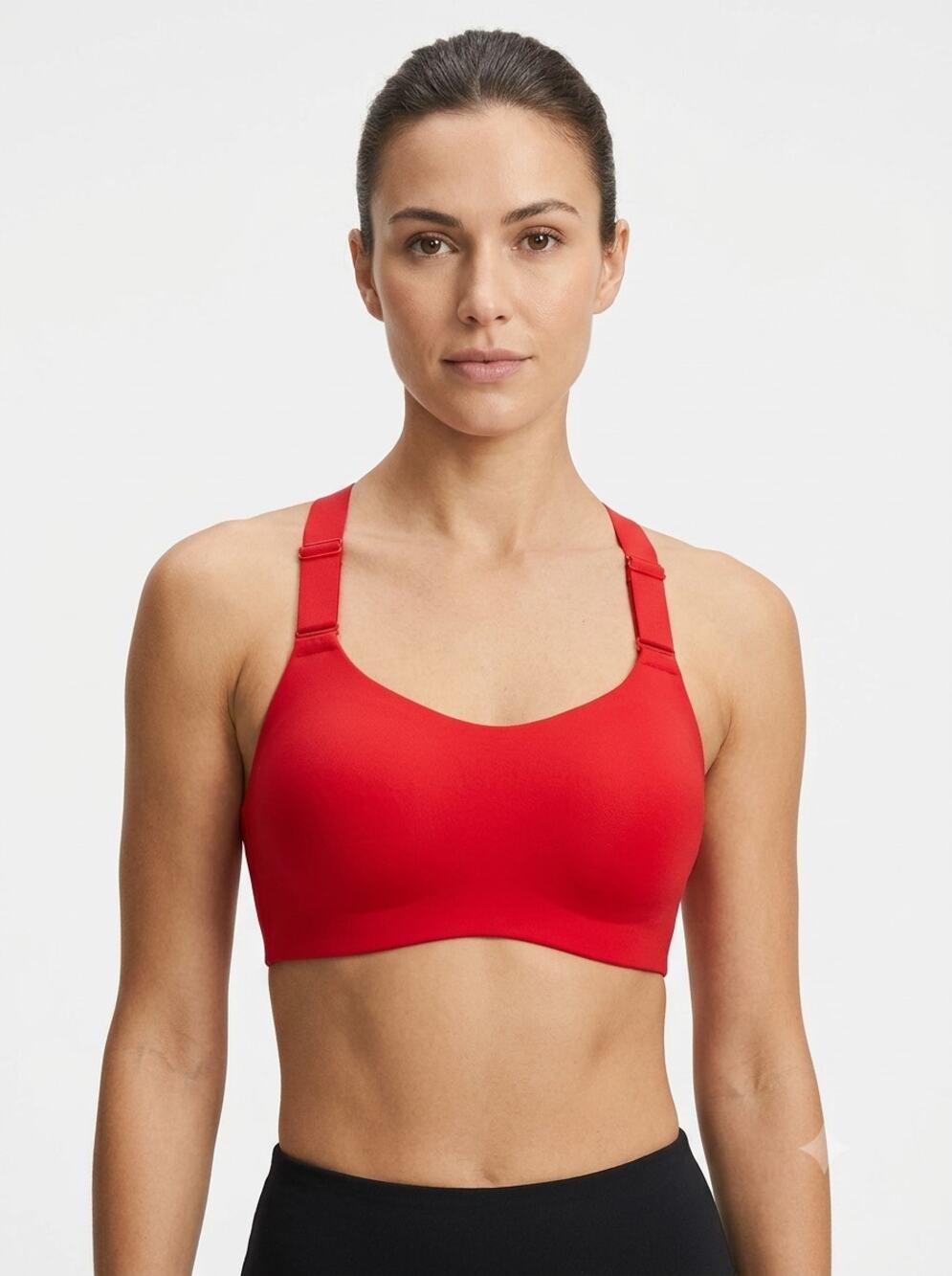 Spanx FlexFeel  Mid-Impact Sports Bra Women's Small Red Crossback Strap Wireless